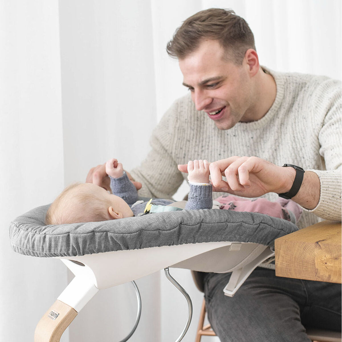 Stokke Nomi Newborn Set weiß grau blau