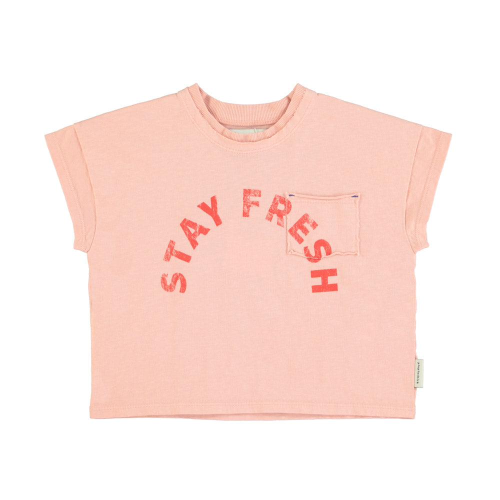 Piupiuchick t-Shirt pink "stay fresh"