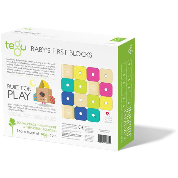 Tegu - Baby's first blocks - 15 Pieces