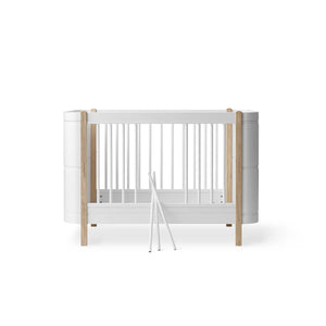 Oliver Furniture Wood mini+ Babybett exkl. Umbauteile weiß/Eiche
