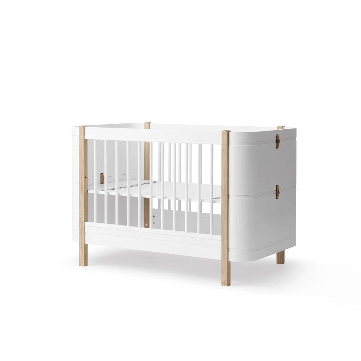 Oliver Furniture Wood mini+ Babybett exkl. Umbauteile weiß/Eiche