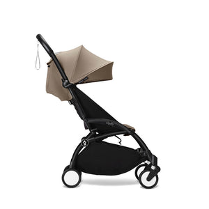 YOYO³ BUGGY GESTELL SCHWARZ, TEXTILSET taupe