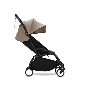 YOYO³ BUGGY GESTELL SCHWARZ, TEXTILSET taupe