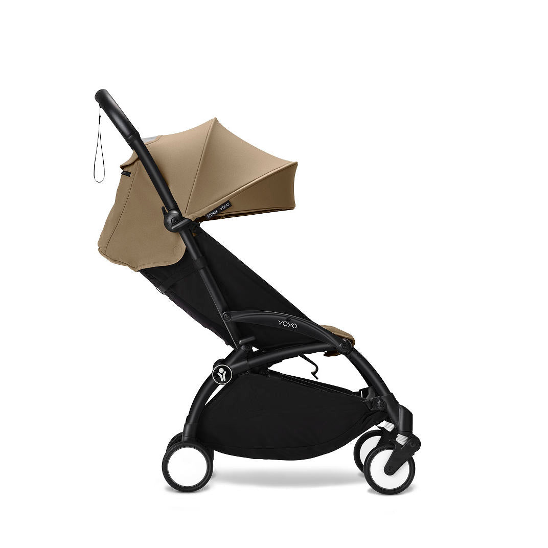 YOYO³ BUGGY GESTELL SCHWARZ, TEXTILSET TOFFEE