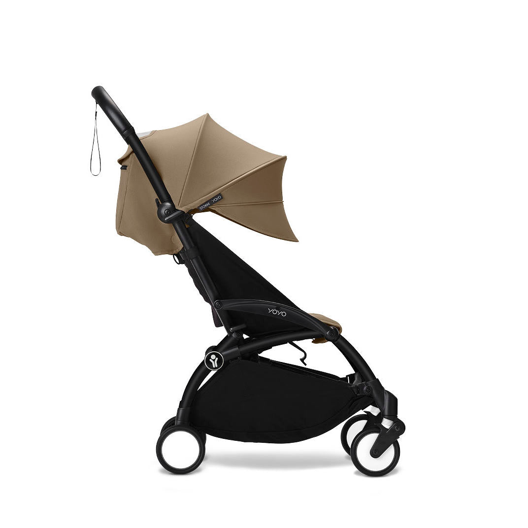 YOYO³ BUGGY GESTELL SCHWARZ, TEXTILSET TOFFEE