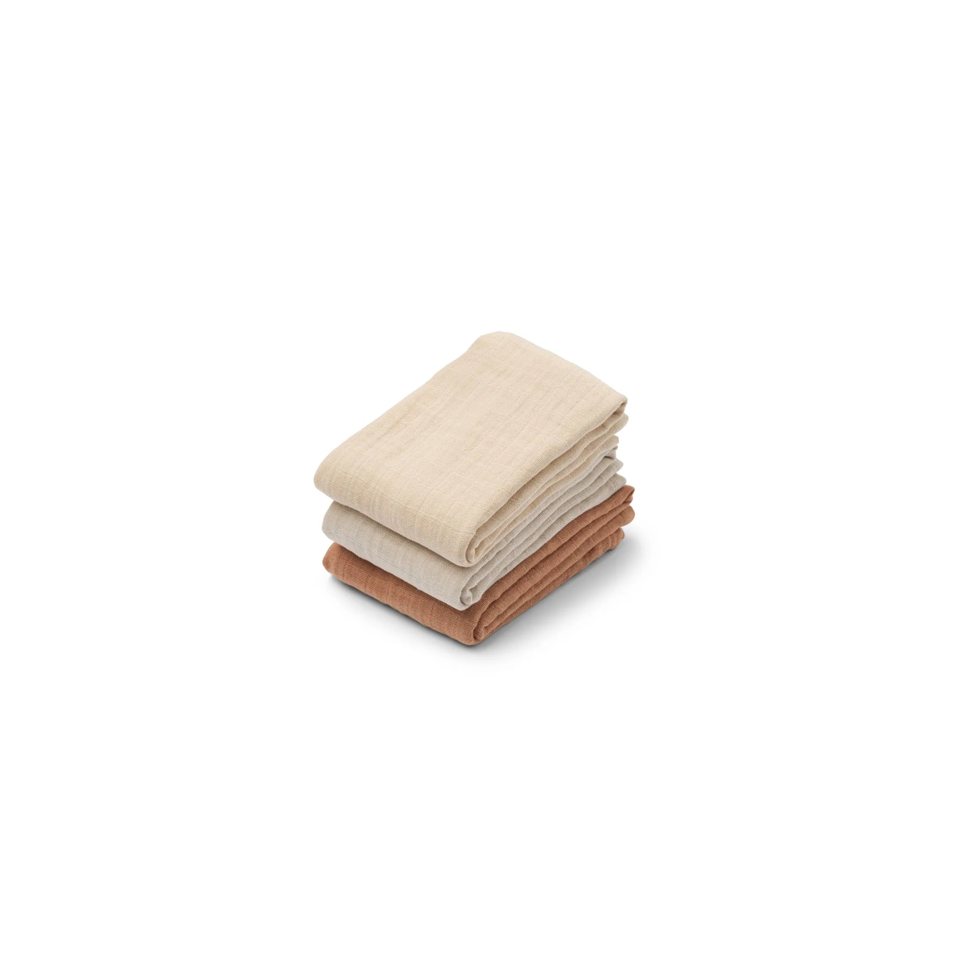 LIEWOOD LEWIS MUSLIN CLOTH 3-PACK TUSCANY ROSE MIX