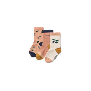 LIEWOOD SILAS SOCKEN 3-PACK Berry / Pale Tuscany