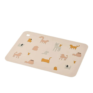 LIEWOOD JUDE BEDRUCKTES TISCHSET CATS AND DOGS / SANDY