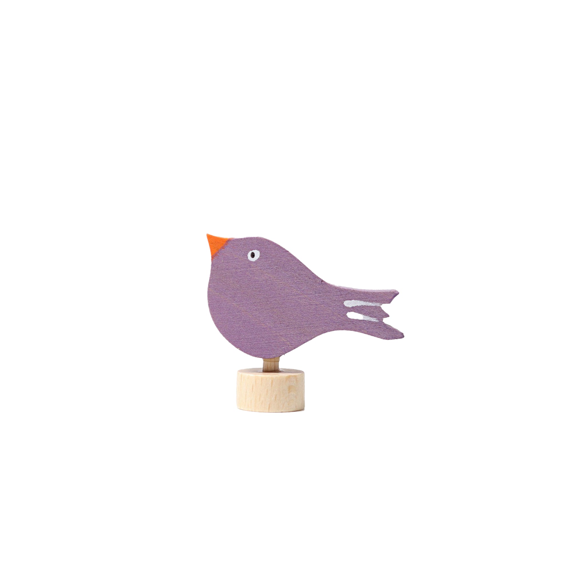 grimms Steckfigur sitzenderr Vogel lila