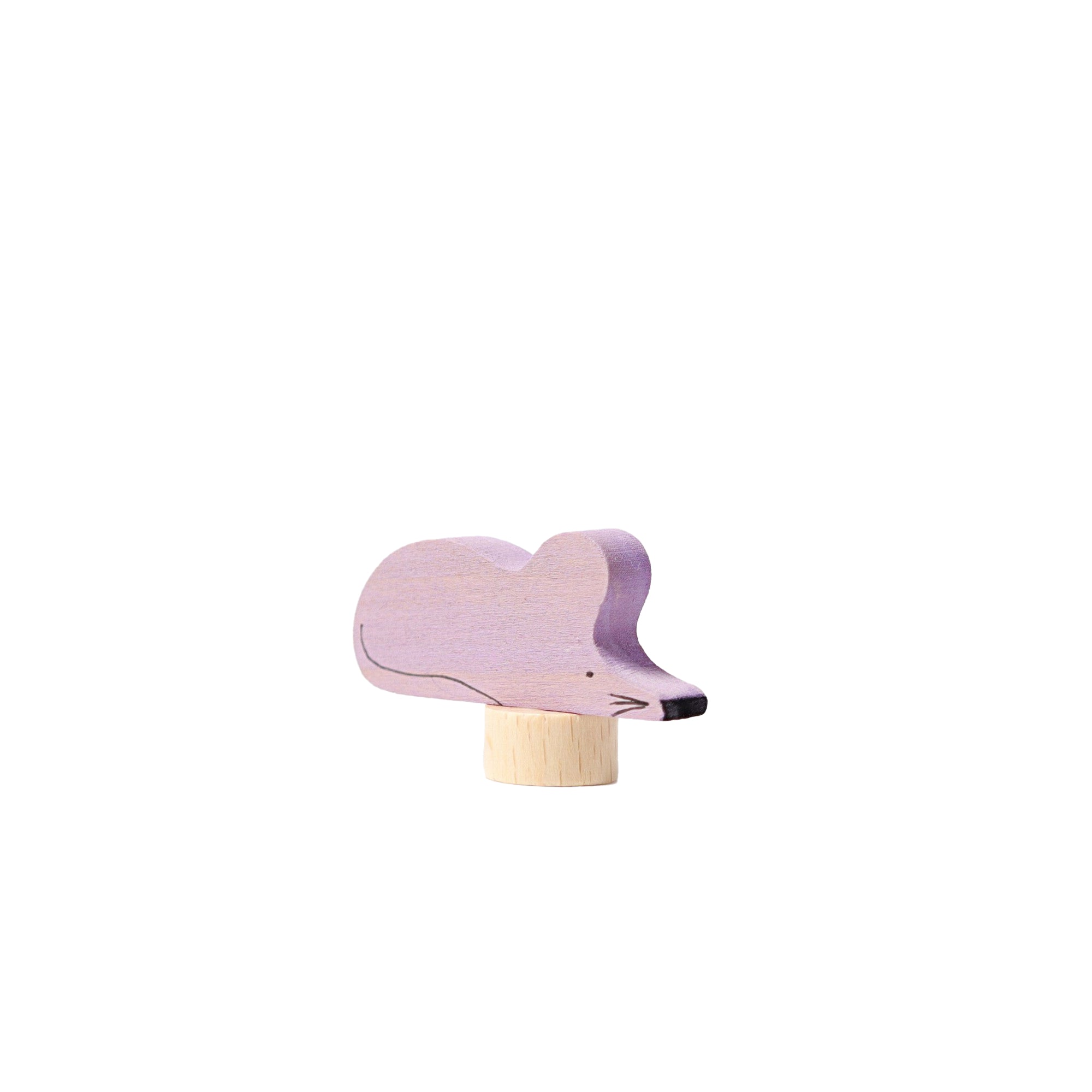 Grimms Steckfigur Maus grau,lila