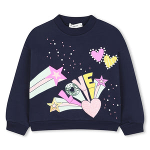 Billieblush Sweatshirt love navy