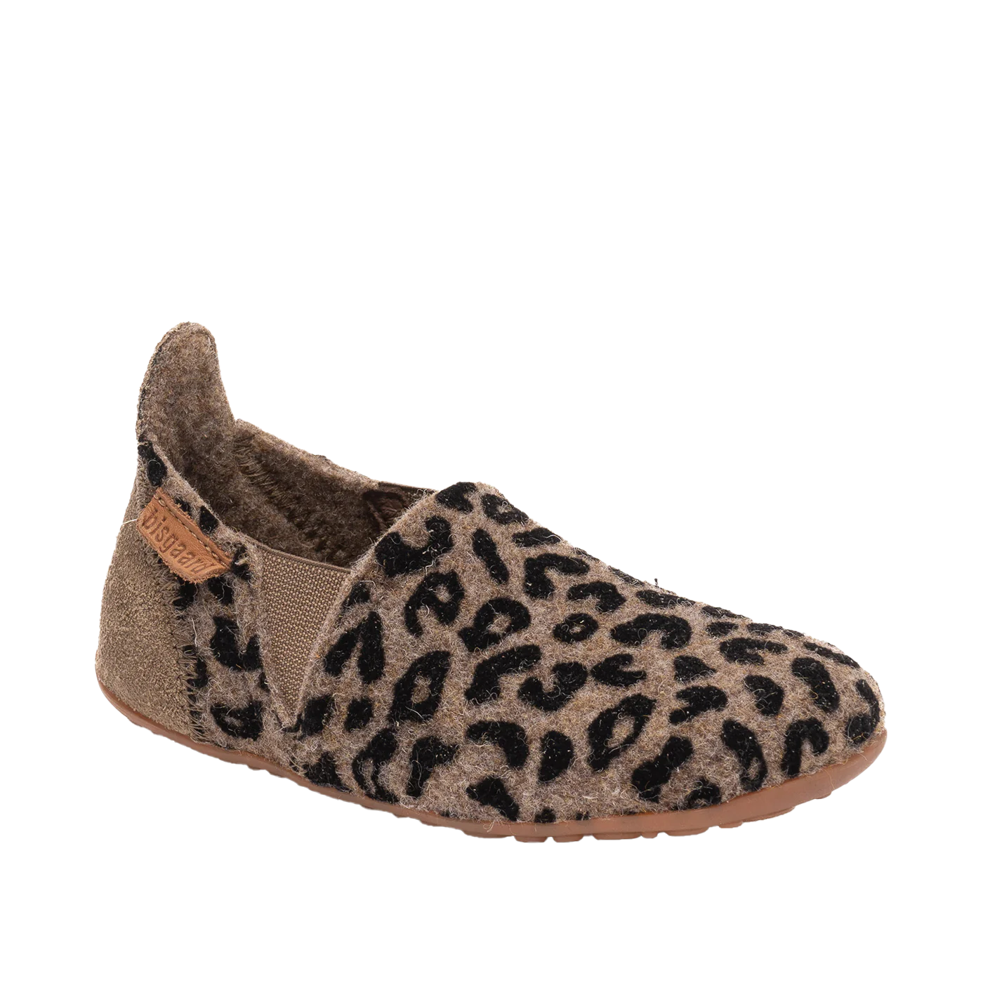 BISGAARD Hausschuh sailor wool brown-leopard