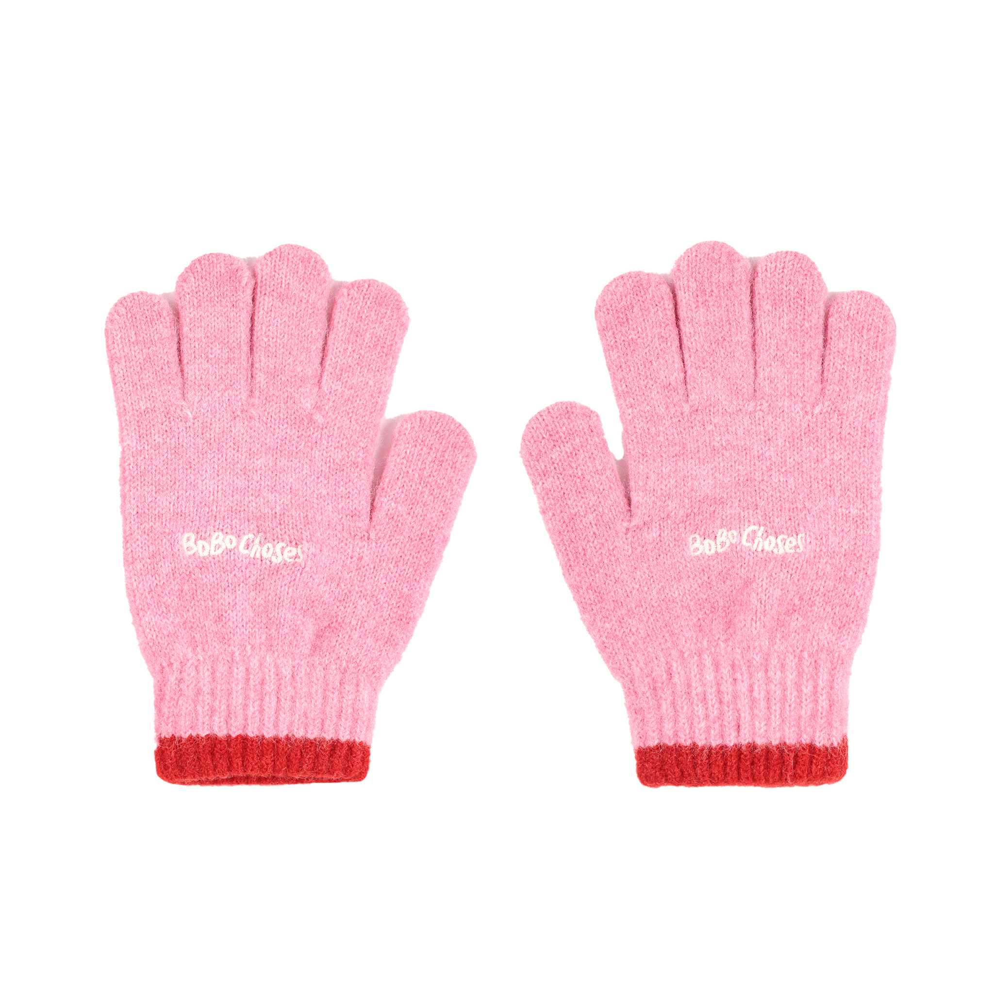 BOBO CHOSES Strickhandschuhe rosa