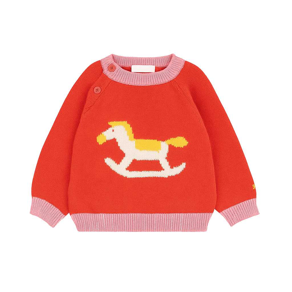 BOBO CHOSES Strickpulli Rocking Horse rot