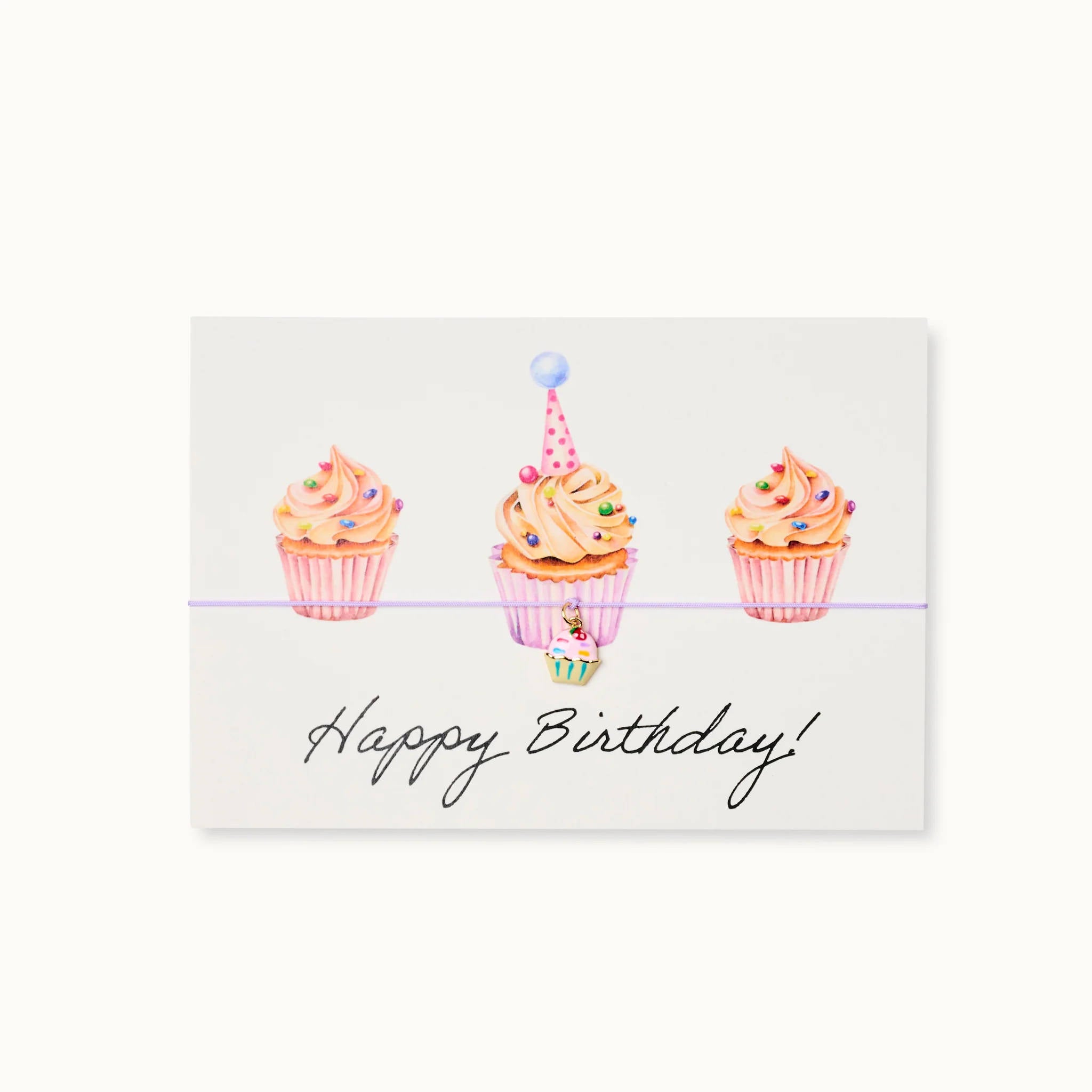 by Vivi Karte mit Armband HAPPY BIRTHDAY CUPCAKE