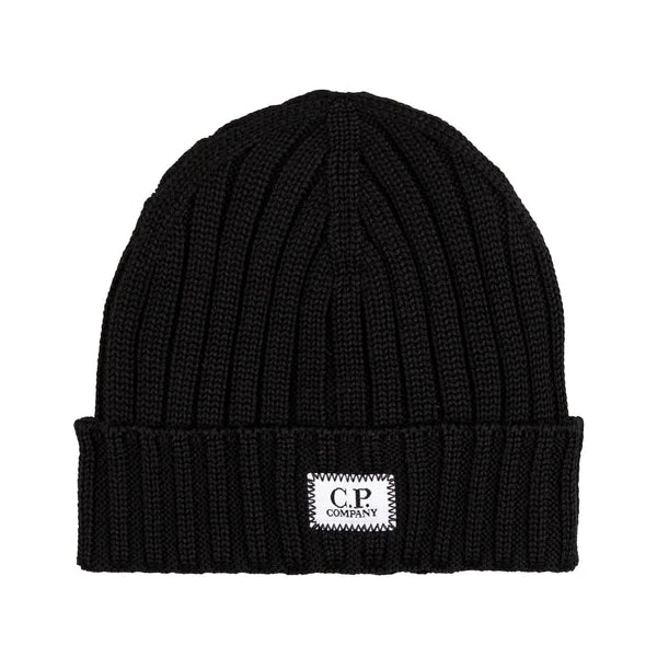C.P. Company Wollmütze schwarz