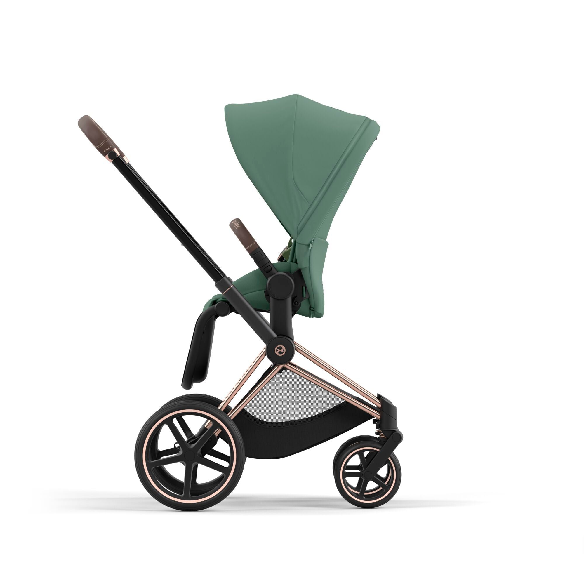 Cybex Platinum Kinderwagen e Priam Rosegold leaf green