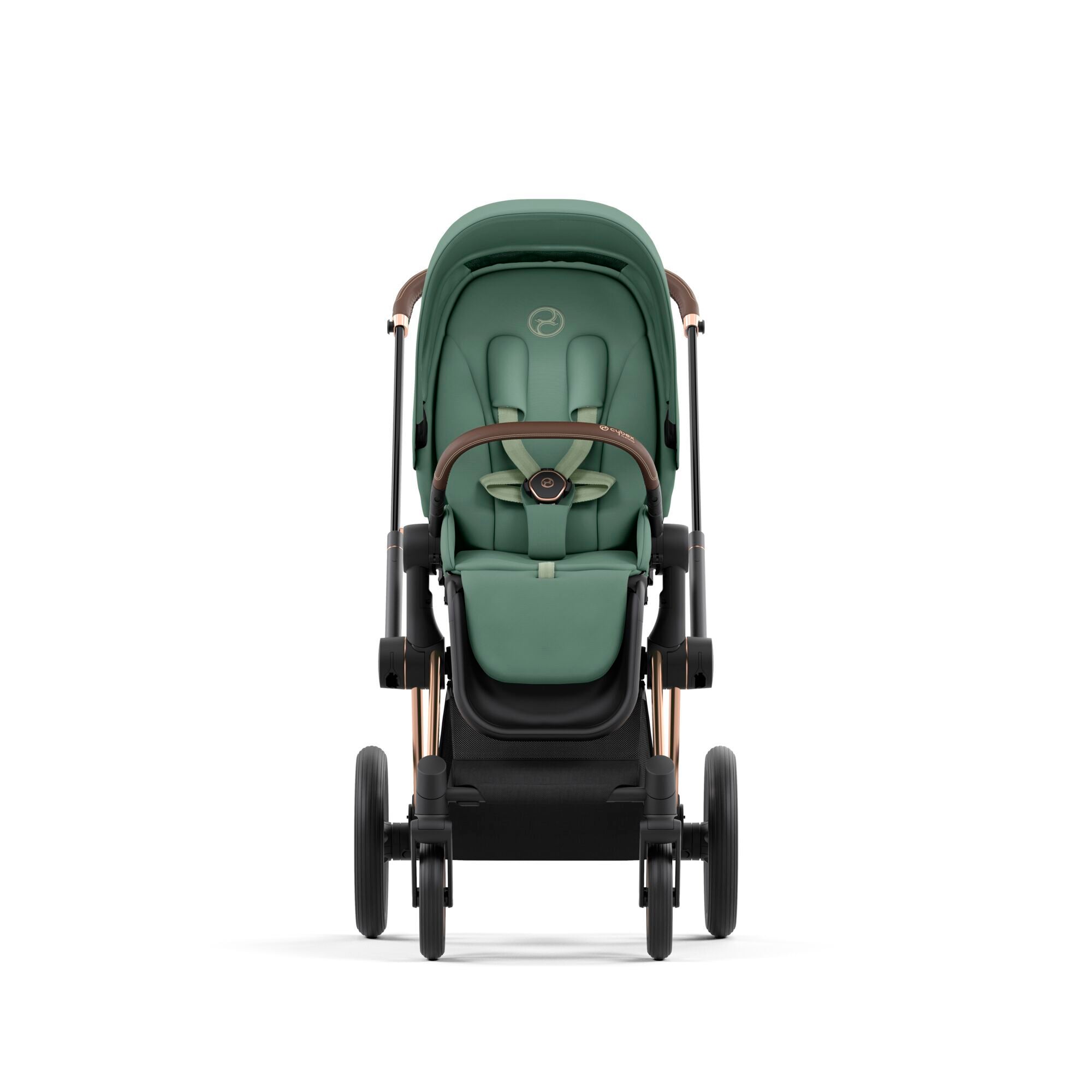 Cybex Platinum Kinderwagen e Priam Rosegold leaf green