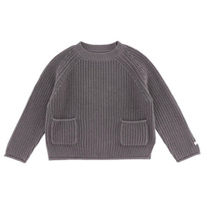 Donsje Strickpulli Stella Stone Grey