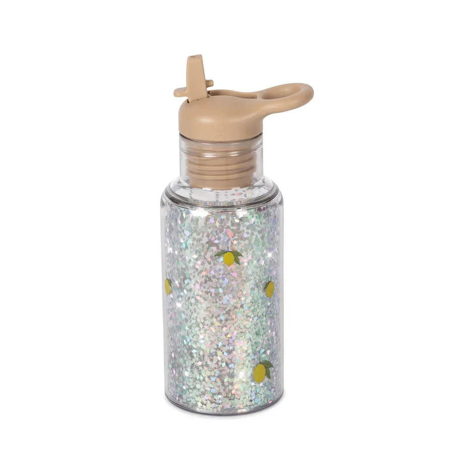 Konges Slojd glitterTrinkflasche- lemon