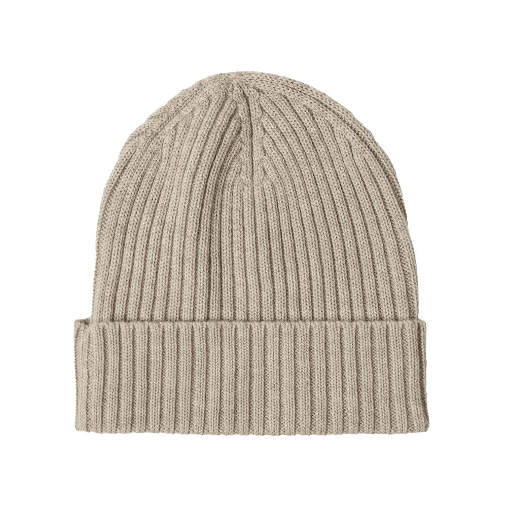 FUB RIB BEANIE, OAT MELANGE