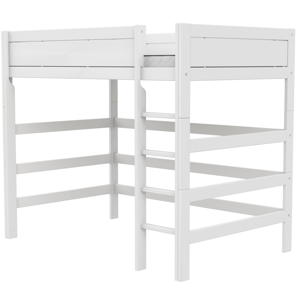 LIFETIME Hochbett 120 breit weiß m. deluxe Lattenrost