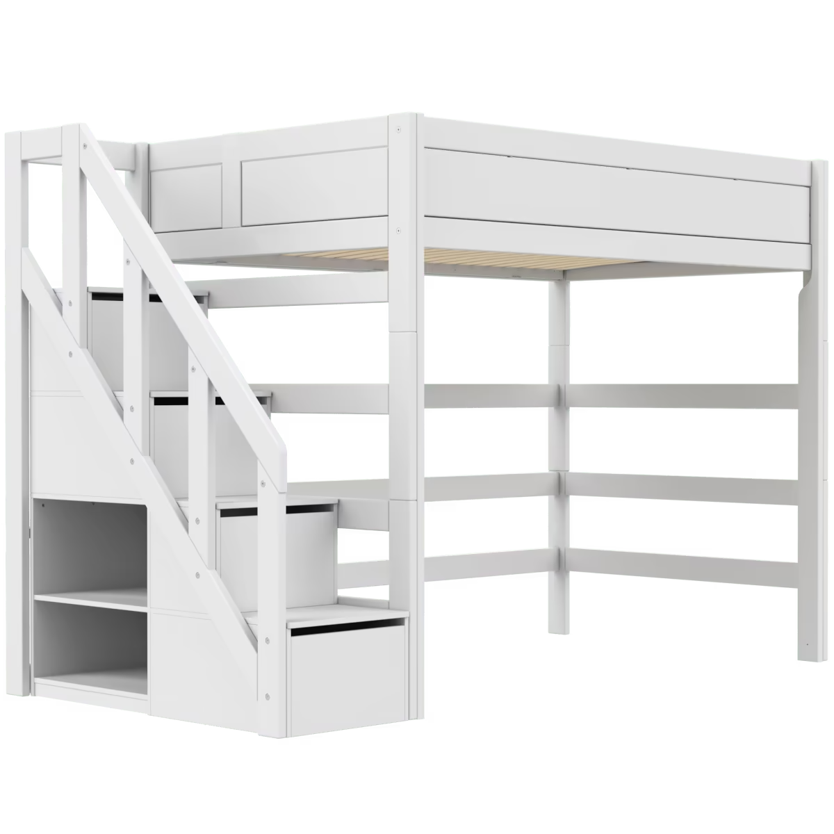 Lifetime Hochbett mit Treppenmodul weiß