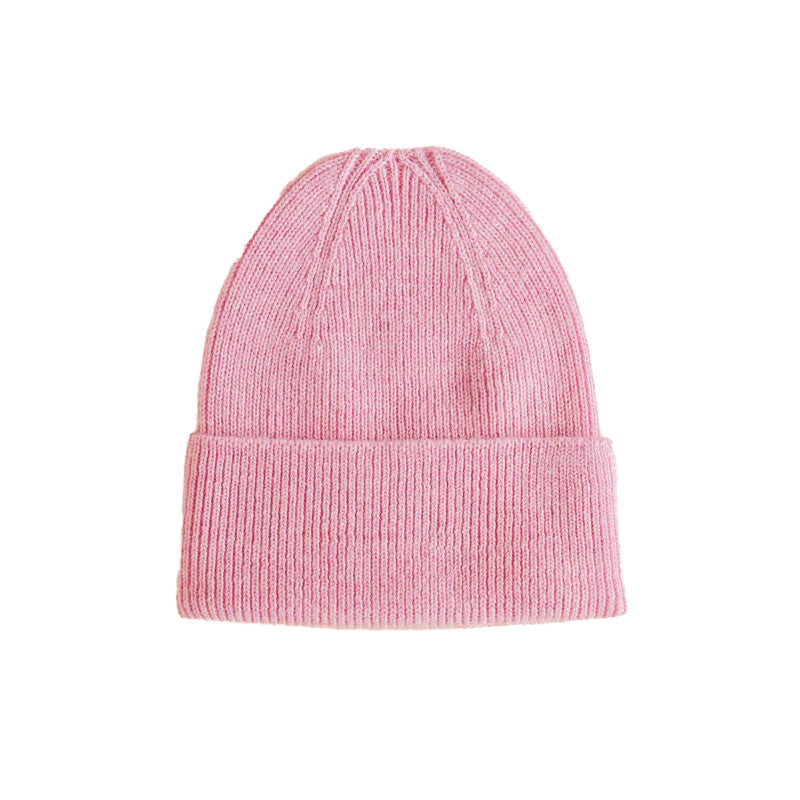 Hvid Babymütze Merino cotton candy