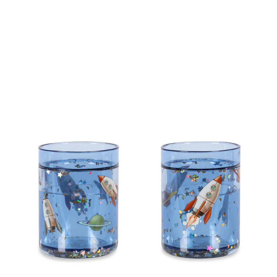 KONGES SLOJD 2ER SET GLITZERBECHER outer space