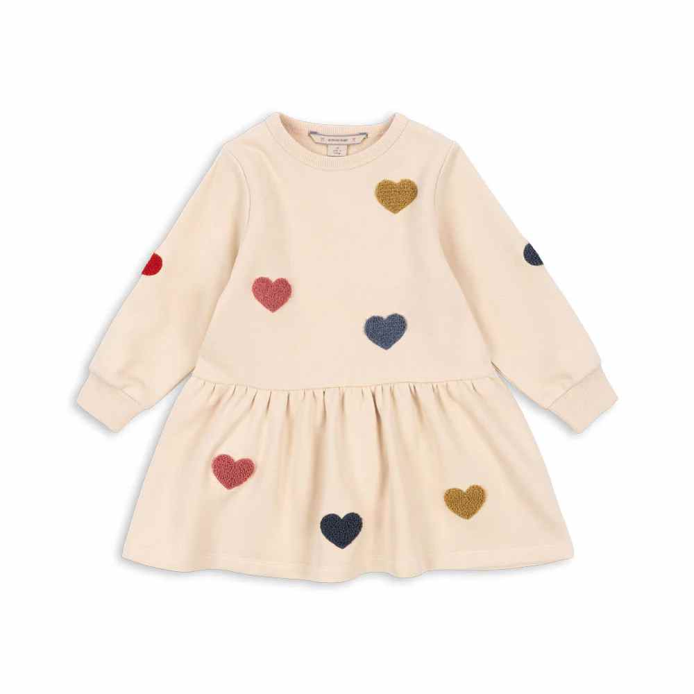 Konges Slojd LOU TERRY SWEATKLEID MULTI HEART