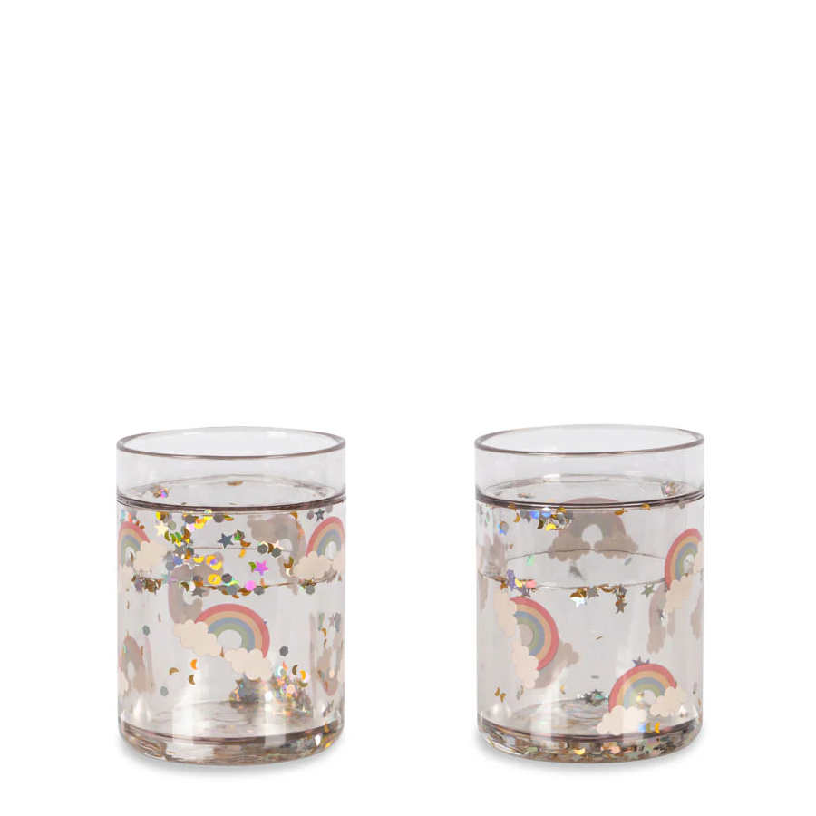 KONGES SLOJD 2ER SET GLITZERBECHER rainbow