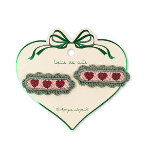 Konges Slojd Heart Haarspangen mellow rose