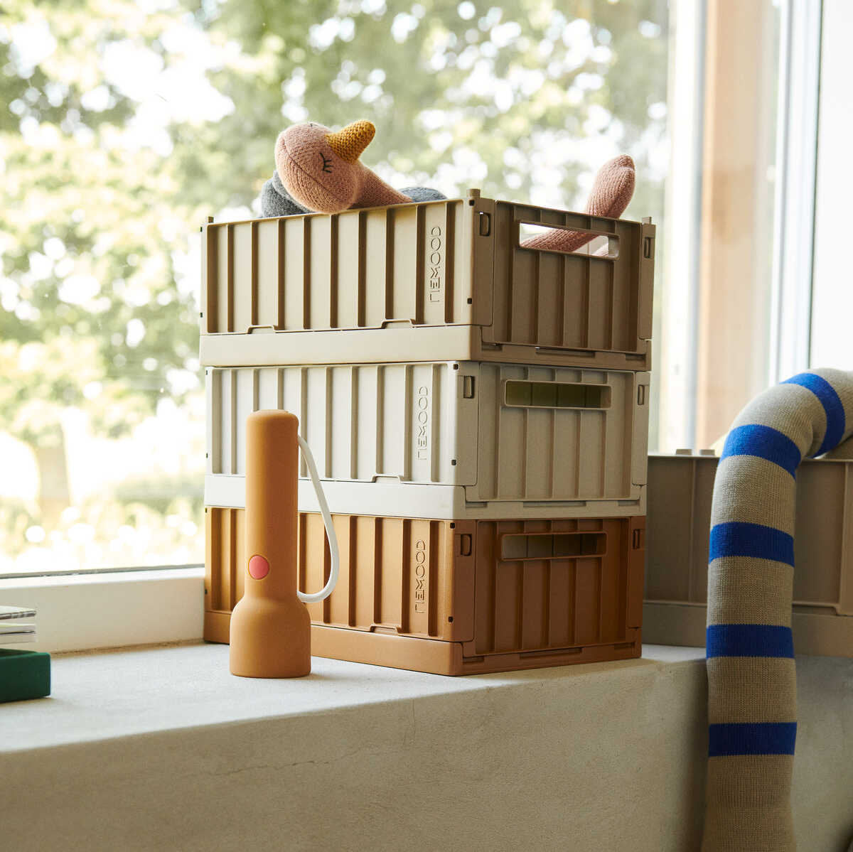 Liewood Weston Aufbewahrungsbox medium 2er-Set oat