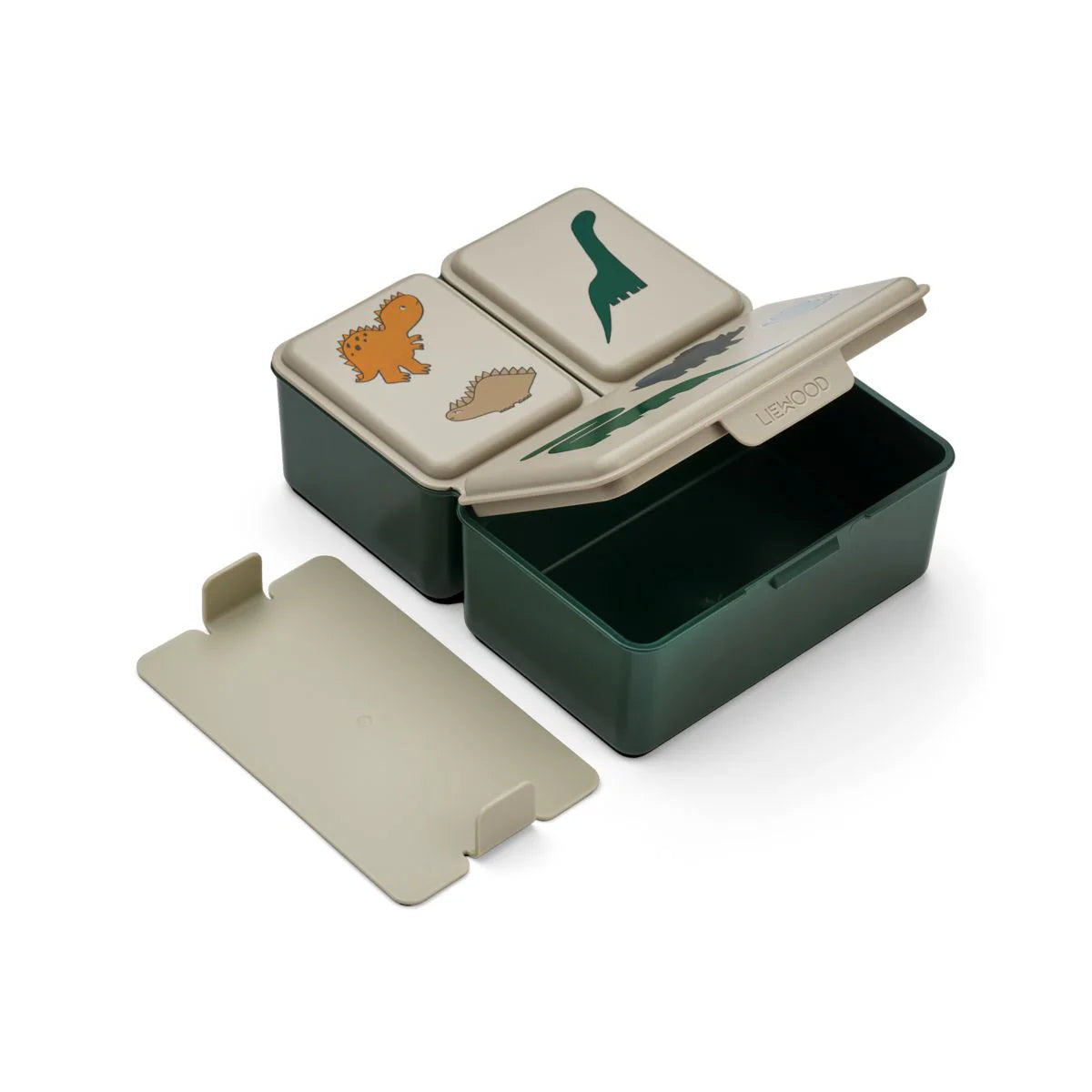 LIEWOOD DRISS LUNCHBOX DINOSAURS / MIST