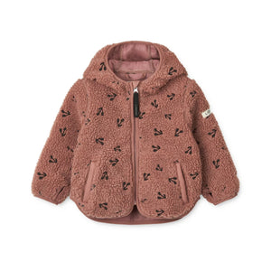 LIEWOOD MARA FLEECEJACKE MIT OHREN CHERRIES / DARK ROSETTA