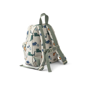 LIEWOOD ALLAN RUCKSACK MEDIUM DINOSAURS / MIST