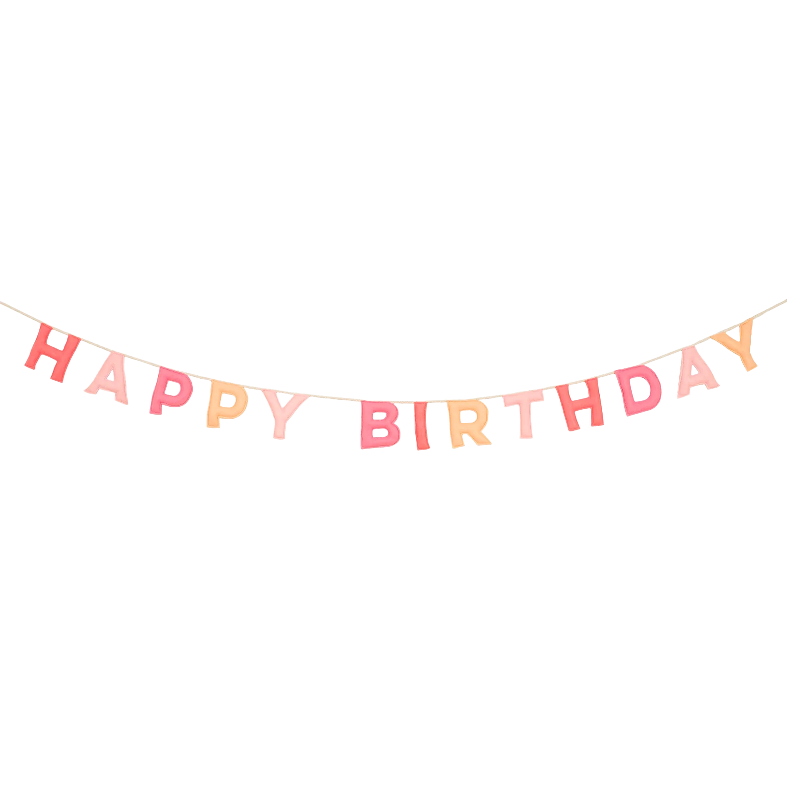 Meri Meri Happy Birthday Filzgirlande Rosa