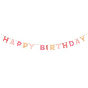 Meri Meri Happy Birthday Filzgirlande Rosa