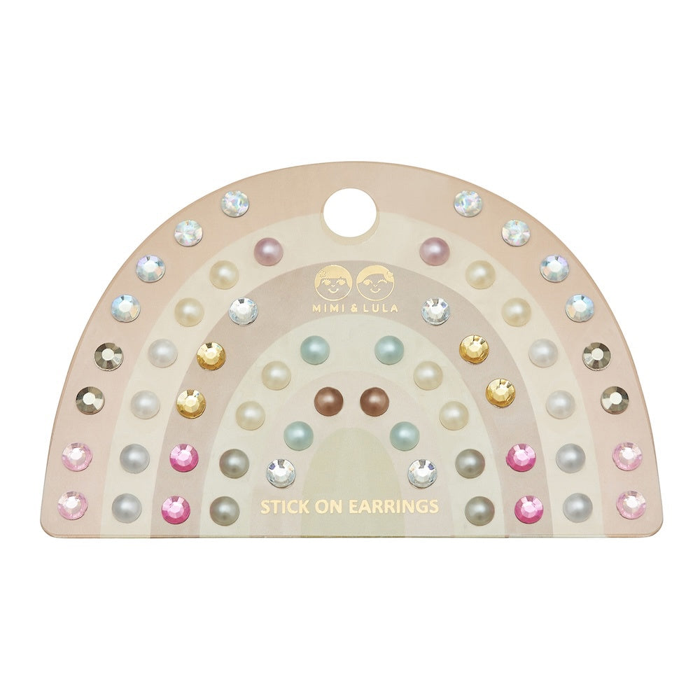Mimi & Lula Pink gem & pearl OHRSTECKER