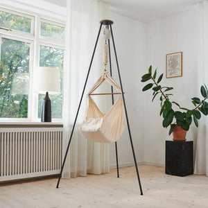moonboon Federwiegen-Set mit Motor und Gestell, Textil: natur