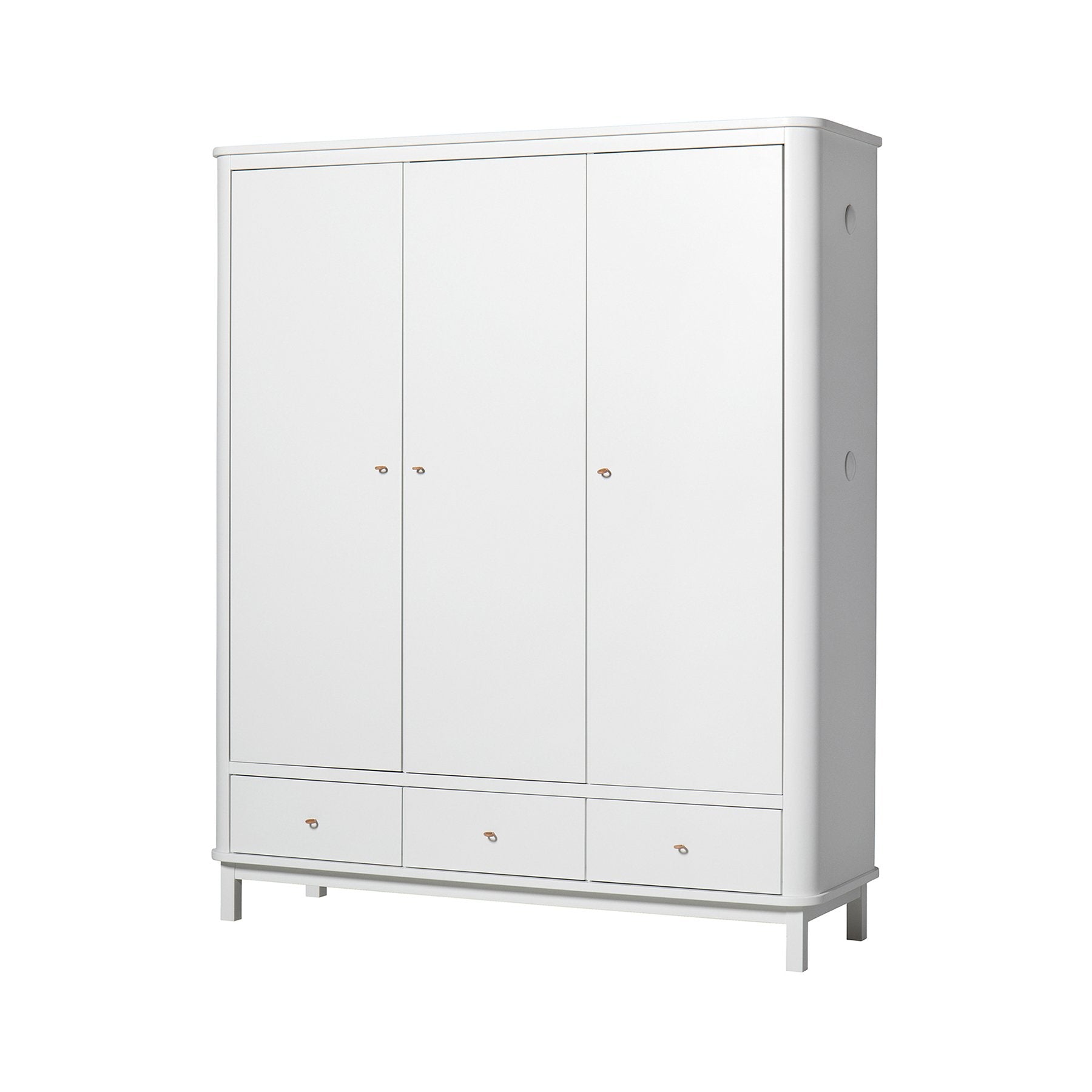 Oliver Furniture Wood Collection Kleiderschrank 3-türig, weiß