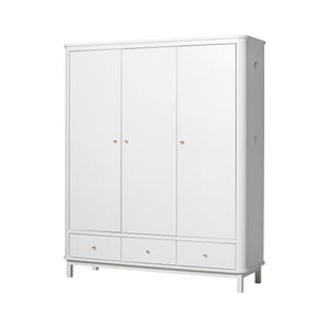 Oliver Furniture Wood Collection Kleiderschrank 3-türig, weiß