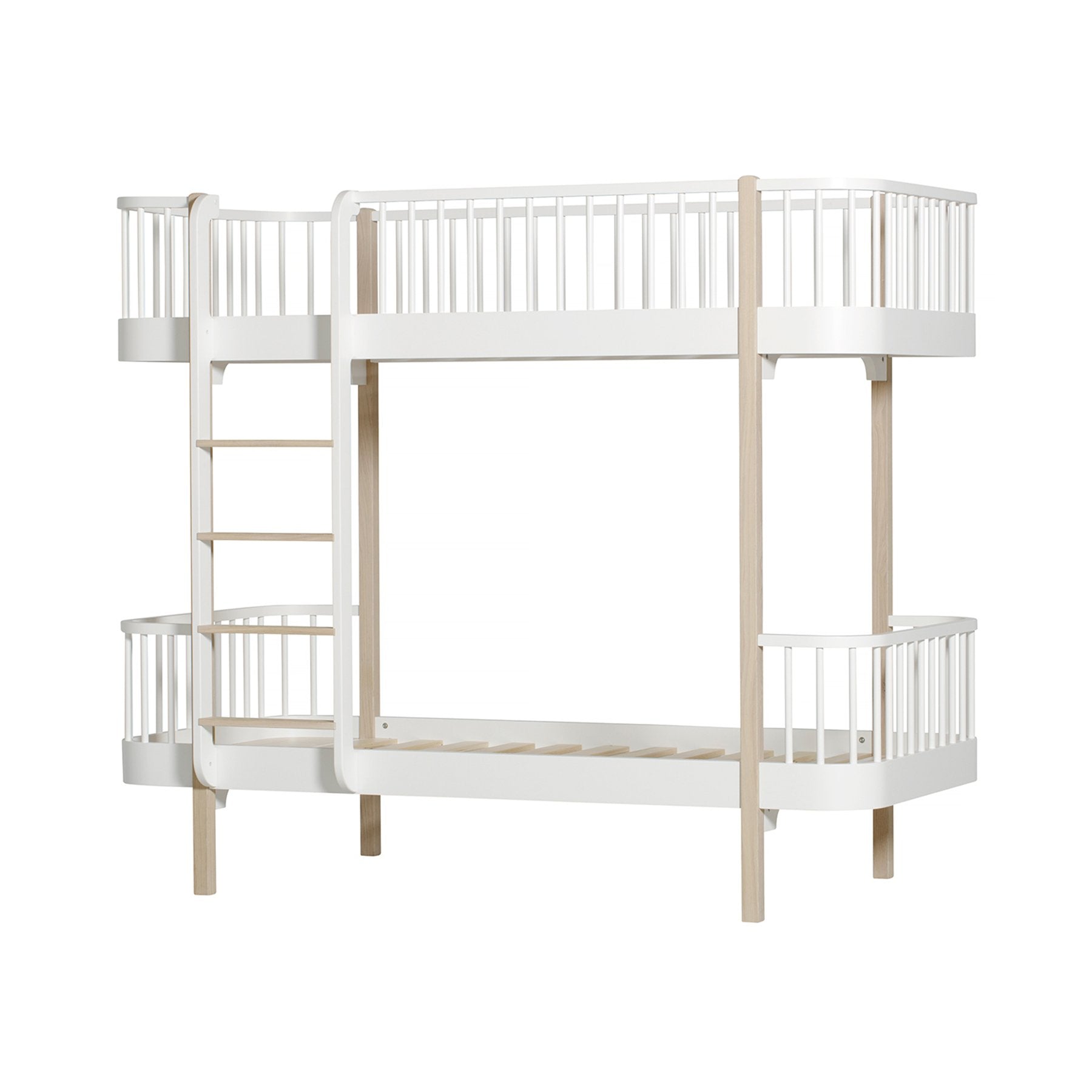 Oliver furniture Wood Collection Etagenbett 90x200 cm weiß/Eiche