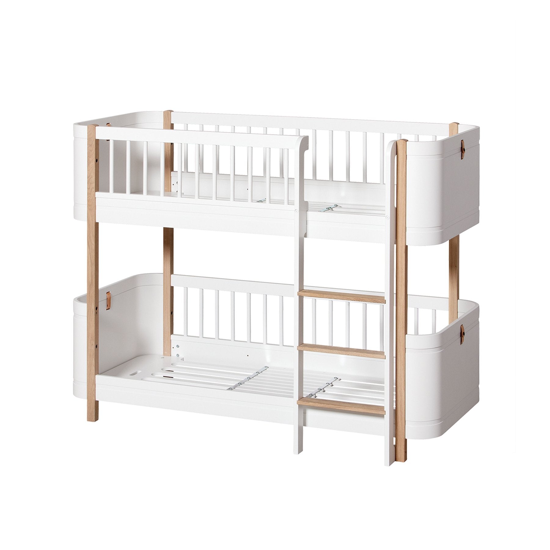 Oliver Furniture Wood Collection Mini+ halbhohes Etagenbett, weiß/Eiche