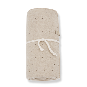 1+ IN THE FAMILY  Bika-Decke beige tupfen