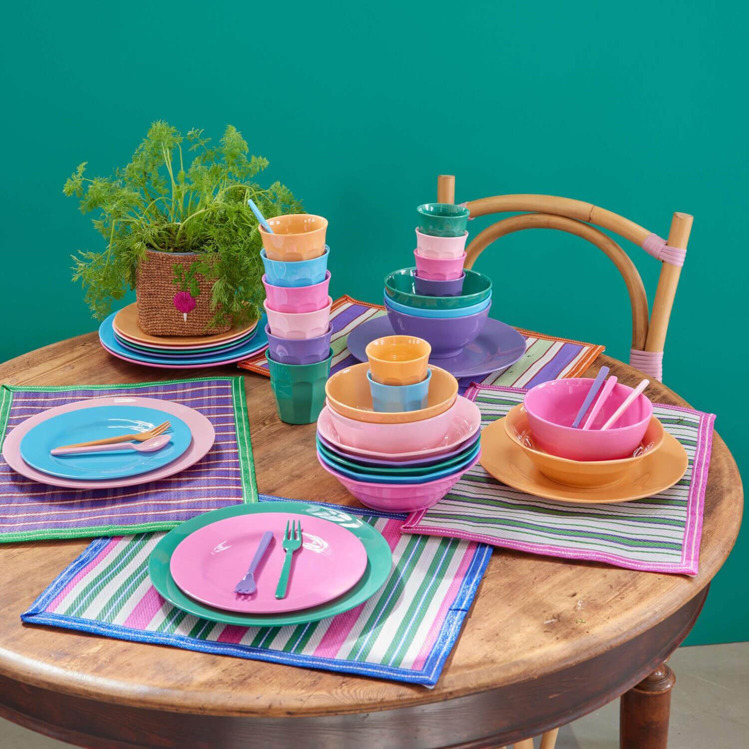 rice melamine latte löffel mehrfarbig 6er set – STEYBE FÜR KINDER