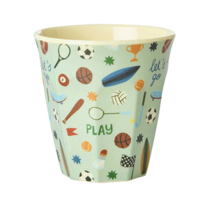rice melamin Becher medium mit sport print – STEYBE FÜR KINDER