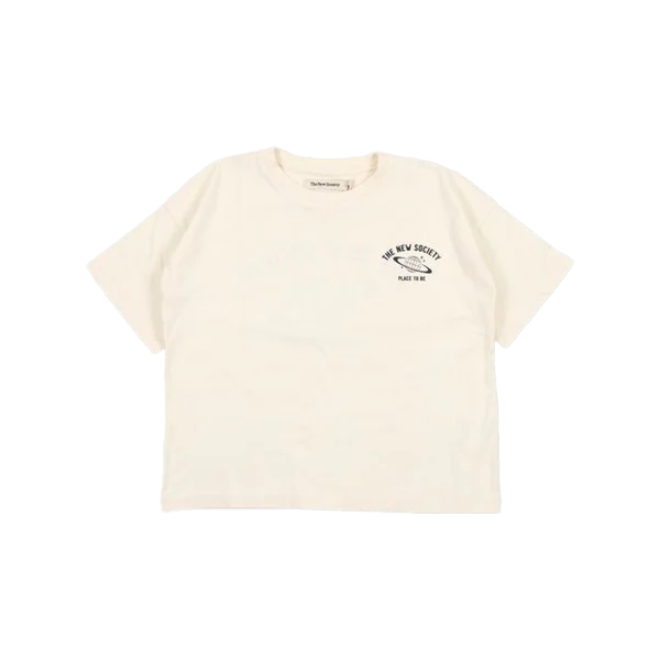 the new society T Shirt Saturno Vanilla Cream