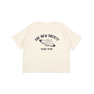 the new society T Shirt Saturno Vanilla Cream