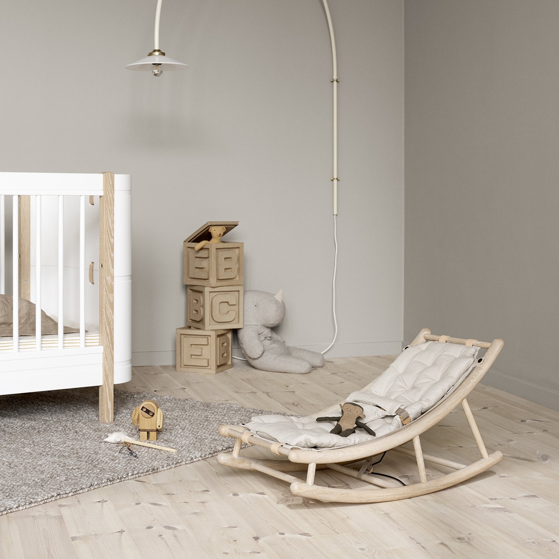 Oliver Furniture Wood Baby- und Kleinkindwippe, Eiche/Natur